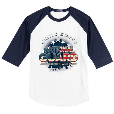 Us National Guard Always Ready Always There Army Gift Baseball Sleeve Shirt