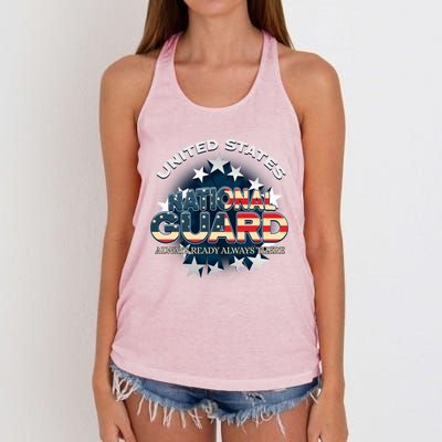 Us National Guard Always Ready Always There Army Gift Women's Knotted Racerback Tank