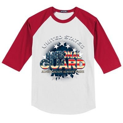 Us National Guard Always Ready Always There Army Gift Kids Colorblock Raglan Jersey