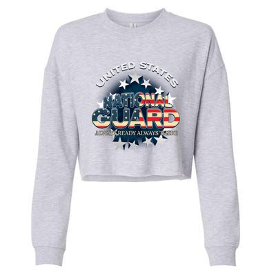 Us National Guard Always Ready Always There Army Gift Cropped Pullover Crew