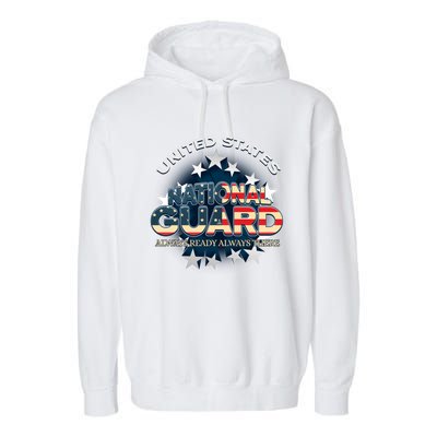 Us National Guard Always Ready Always There Army Gift Garment-Dyed Fleece Hoodie