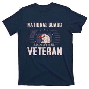 Us National Guard Veteran Eagle Usa Flag Veterans Day T-Shirt