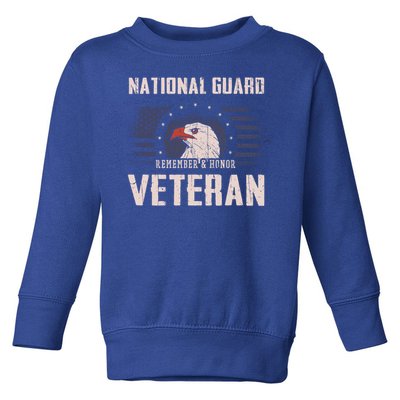 Us National Guard Veteran Eagle Usa Flag Veterans Day Funny Gift Toddler Sweatshirt