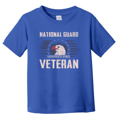 Us National Guard Veteran Eagle Usa Flag Veterans Day Funny Gift Toddler T-Shirt