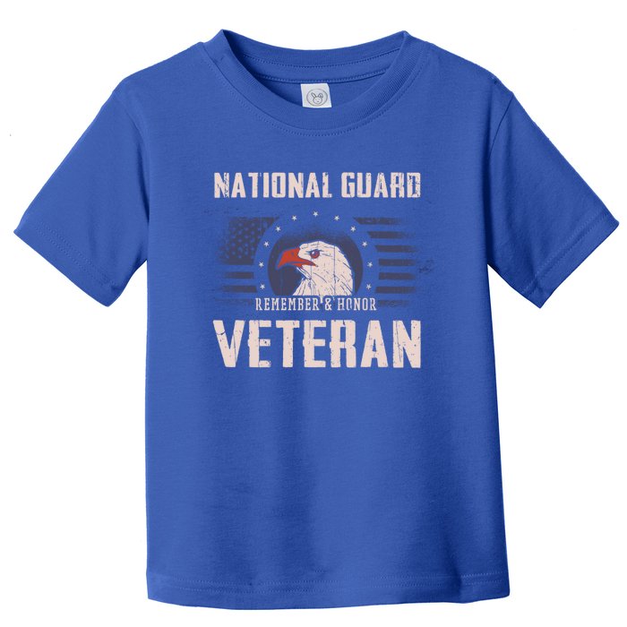 Us National Guard Veteran Eagle Usa Flag Veterans Day Funny Gift Toddler T-Shirt