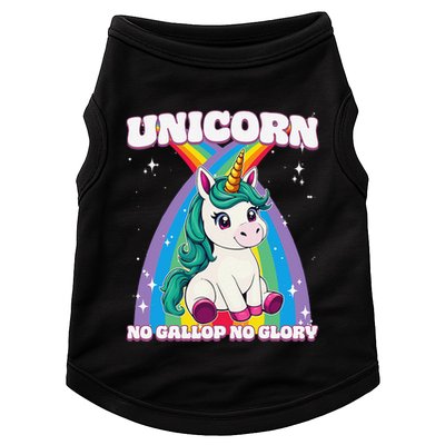 Unicorn No Gallop No Glory Unicorn .Png Doggie Tank