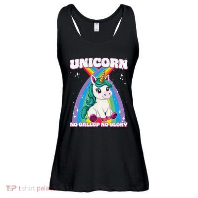 Unicorn No Gallop No Glory Unicorn .Png Ladies Essential Flowy Tank