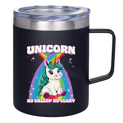 Unicorn No Gallop No Glory Unicorn .Png 12oz Stainless Steel Coffee Mug
