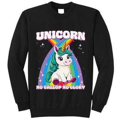 Unicorn No Gallop No Glory Unicorn .Png Tall Sweatshirt