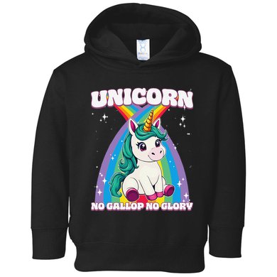 Unicorn No Gallop No Glory Unicorn .Png Toddler Hoodie
