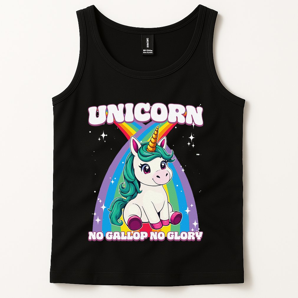 Unicorn No Gallop No Glory Unicorn .Png Tank Top