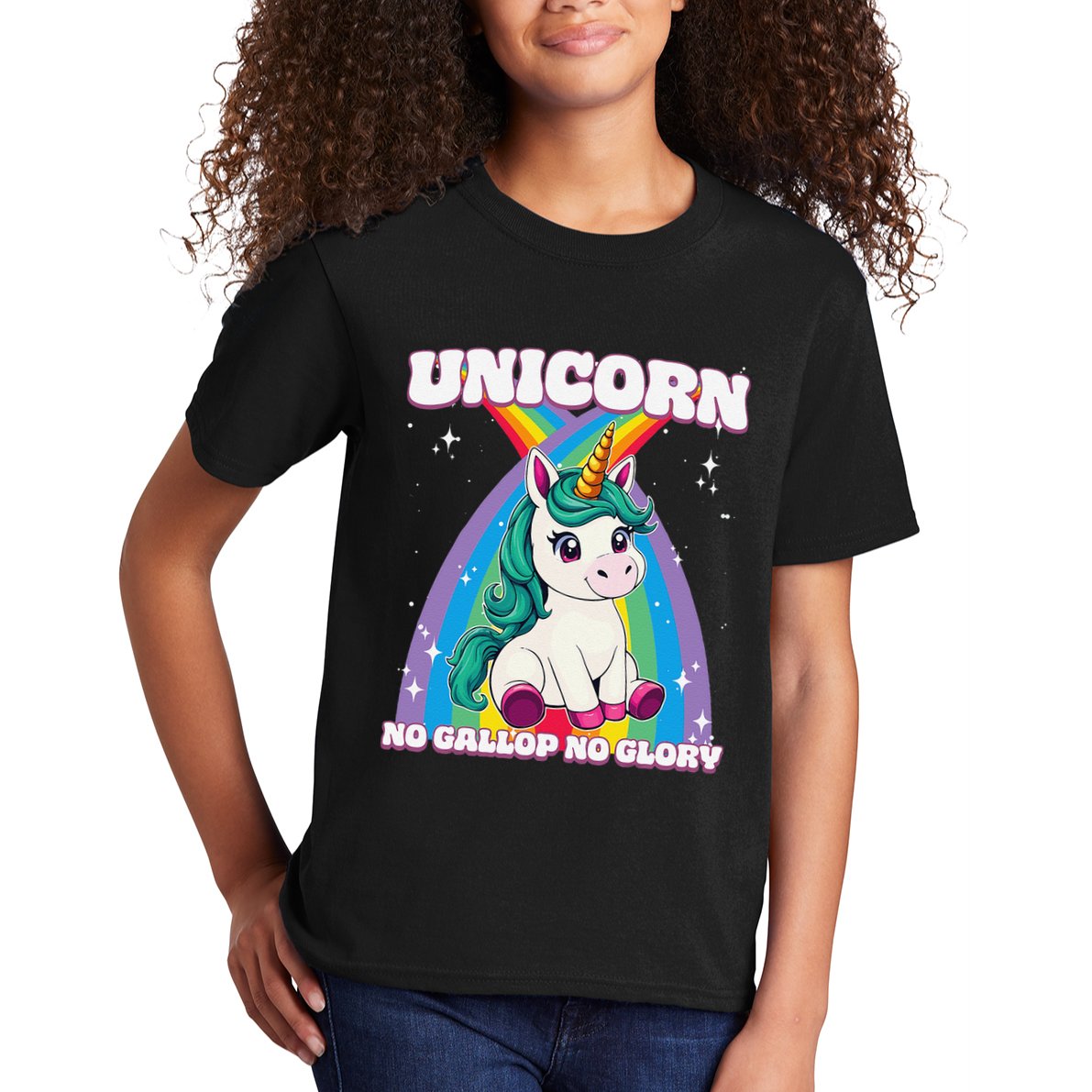 Unicorn No Gallop No Glory Unicorn .Png Kids T-Shirt