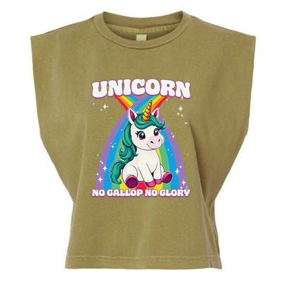 Unicorn No Gallop No Glory Unicorn .Png Garment-Dyed Women's Muscle Tee