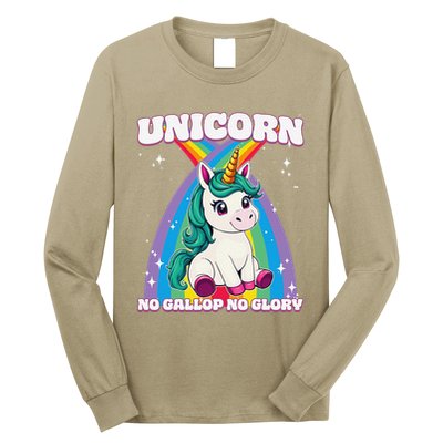 Unicorn No Gallop No Glory Unicorn .Png Long Sleeve Shirt