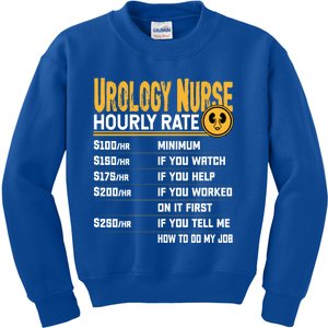 Urology Nurse Hourly Rate Funny Urology Nursing Nurse Gift Kids Sweatshirt