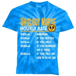 Urology Nurse Hourly Rate Funny Urology Nursing Nurse Gift Kids Tie-Dye T-Shirt