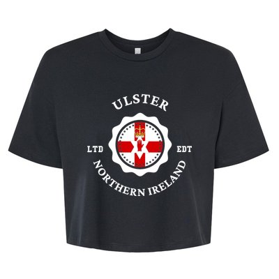 ULSTER Northern Ireland Flag Badge UK Vintage Bella+Canvas Jersey Crop Tee