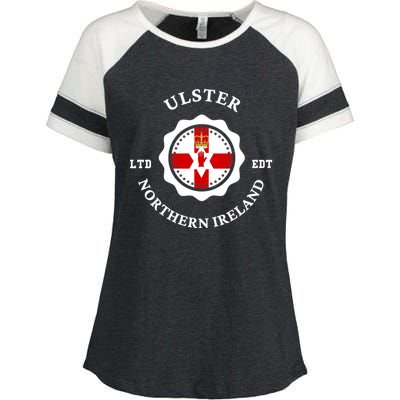 ULSTER Northern Ireland Flag Badge UK Vintage Enza Ladies Jersey Colorblock Tee