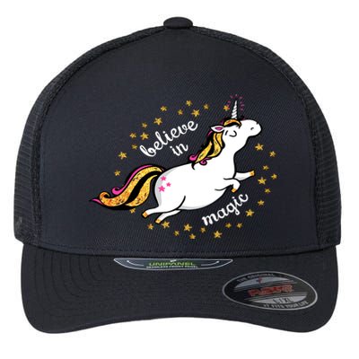 Unicorn Believe In Magic Flexfit Unipanel Trucker Cap