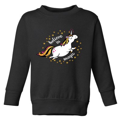 Unicorn Believe In Magic Toddler Sweatshirt