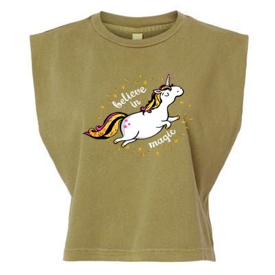 Unicorn Believe In Magic Garment-Dyed Women's Muscle Tee