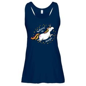 Unicorn Believe In Magic Ladies Essential Flowy Tank