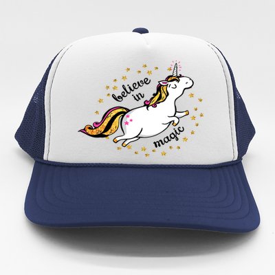 Unicorn Believe In Magic Trucker Hat