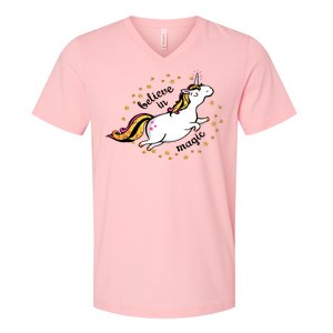 Unicorn Believe In Magic V-Neck T-Shirt