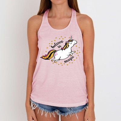 Unicorn Believe In Magic Women's Knotted Racerback Tank