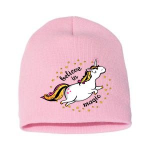 Unicorn Believe In Magic Short Acrylic Beanie