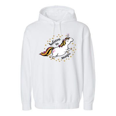 Unicorn Believe In Magic Garment-Dyed Fleece Hoodie