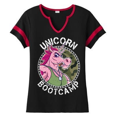 Unicorn Boot Camp Ladies Halftime Notch Neck Tee