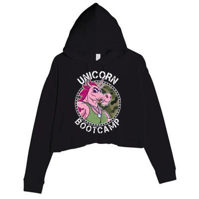 Unicorn Boot Camp Crop Fleece Hoodie