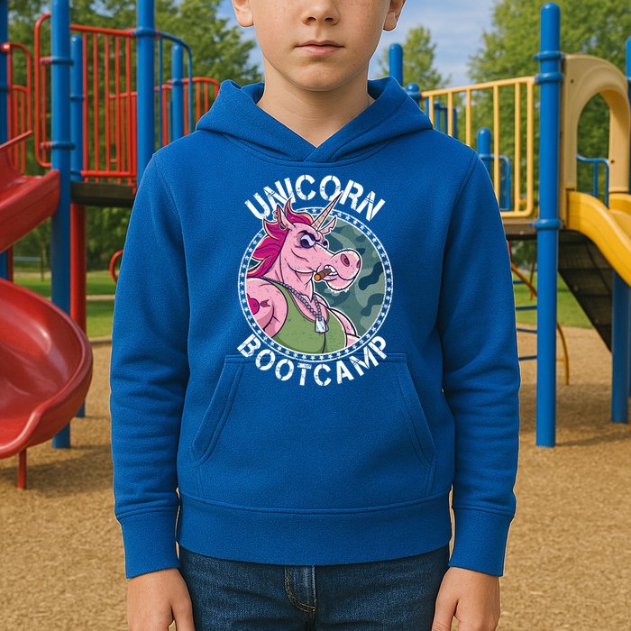 Unicorn Boot Camp Kids Hoodie