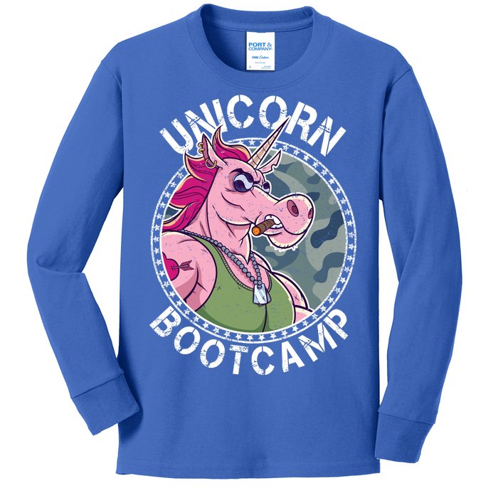 Unicorn Boot Camp Kids Long Sleeve Shirt