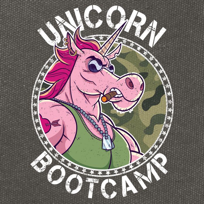 Unicorn Boot Camp Cotton Canvas Backpack