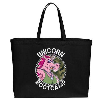 Unicorn Boot Camp Cotton Canvas Jumbo Tote