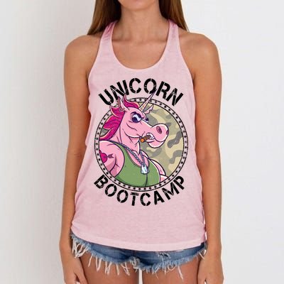 Unicorn Boot Camp Women's Knotted Racerback Tank