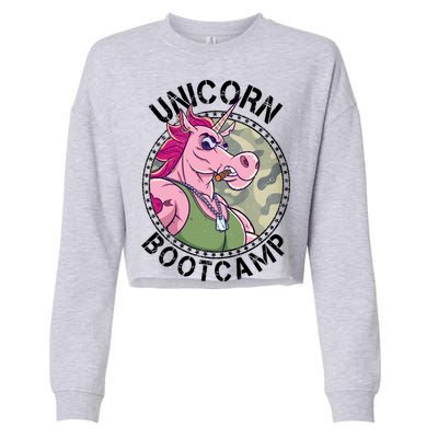 Unicorn Boot Camp Cropped Pullover Crew