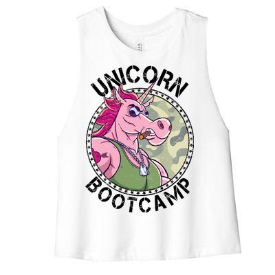 Unicorn Boot Camp Women's Racerback Cropped Tank