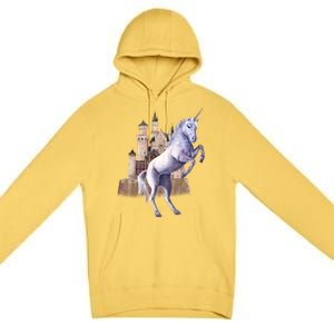 Unicorn Castle Premium Pullover Hoodie