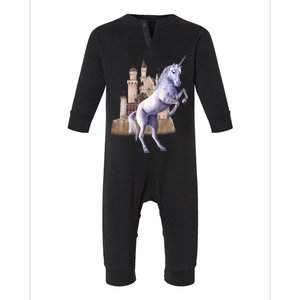 Unicorn Castle Infant Fleece One Piece