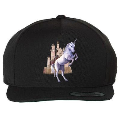 Unicorn Castle Wool Snapback Cap