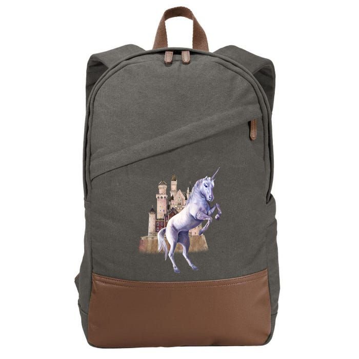 Unicorn Castle Cotton Canvas Backpack