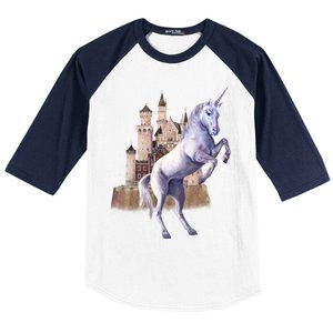 Unicorn Castle Baseball Sleeve Shirt