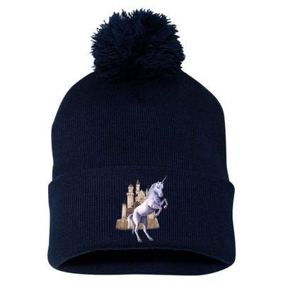 Unicorn Castle Pom Pom 12in Knit Beanie