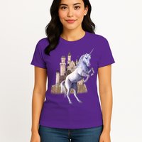 Unicorn Castle Womens T-Shirt