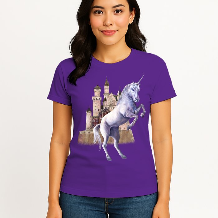 Unicorn Castle Womens T-Shirt