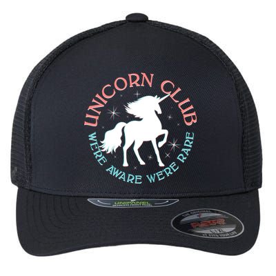 Unicorn Club We're Aware We're Rare Flexfit Unipanel Trucker Cap