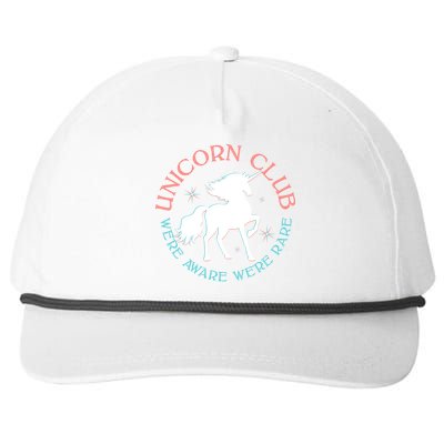 Unicorn Club We're Aware We're Rare Snapback Five-Panel Rope Hat